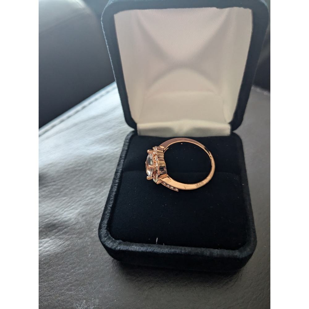 NIB Ring Sz 7 Rose Gold Overlay s925 Diamond Rhinestone NIB - Picture 5 of 5